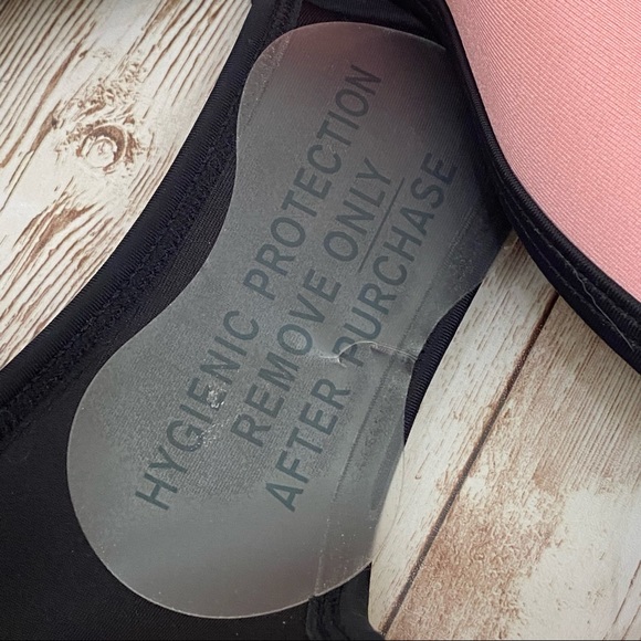 TRIANGL Swimwear Pink/Black Neoprene Triangle Bikini Swim Set Size S/L - Picture 10 of 14